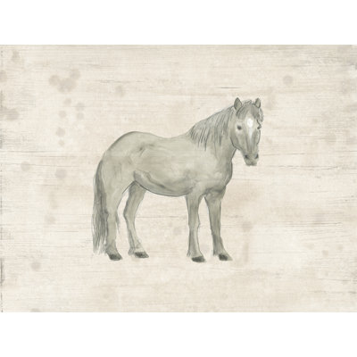 Antique Equine Sketch III 1 Piece Wrapped Canvas Wall Art