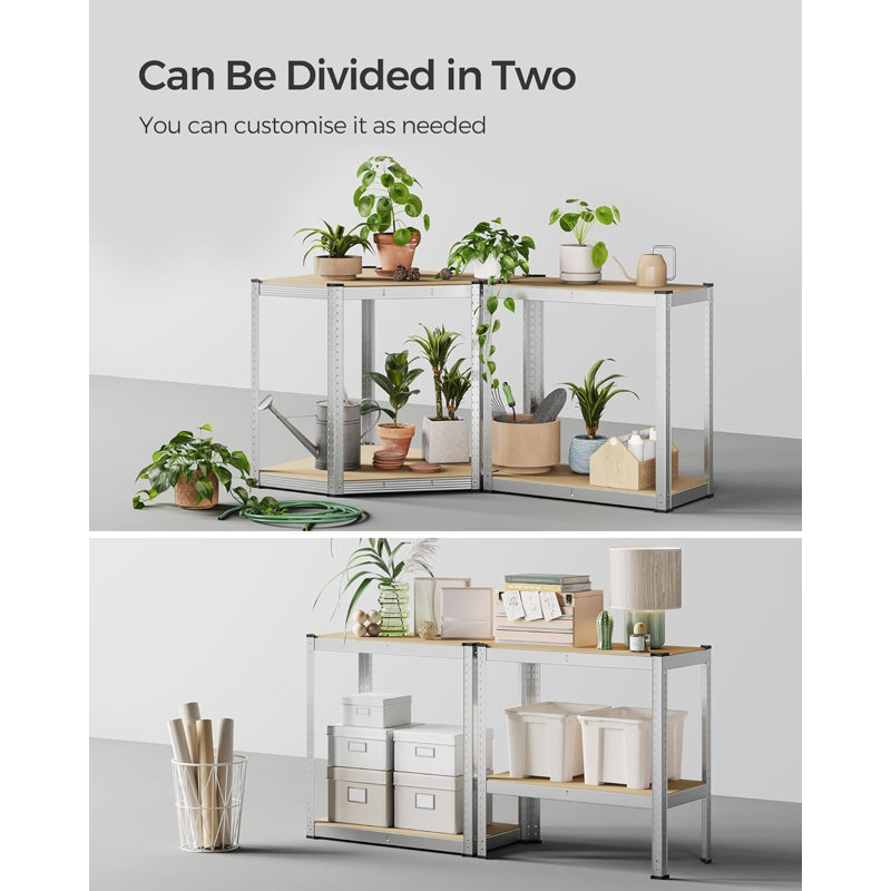 150 cm W Steel Shelving Unit, White