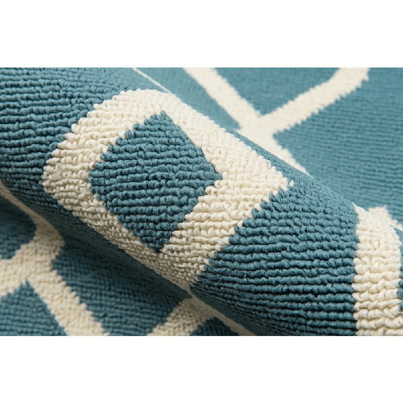Tapis intérieur / extérieur bleu clair Gul, Rectangle 5 pi 3 po x 7 pi 6 po