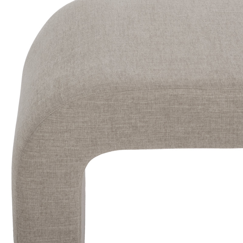 Banc rembourré Daine, Lin gris pâle