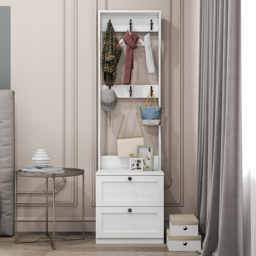 2-in-1 Coat Rack and Nightstand