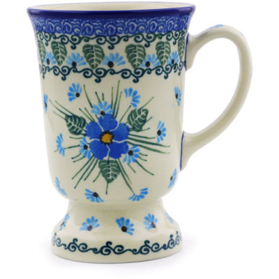 Forget Me Not Handmade Stoneware Coffee Mug