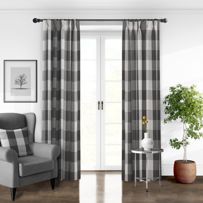 Walker Buffalo Pinch Pleat Drapery Panel Room Darkening Curtain Pair (Set of 2)