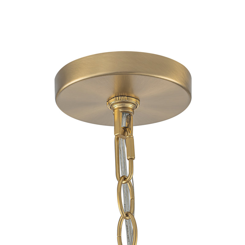Suspension moderne à globe en verre transparent à 3 lumières