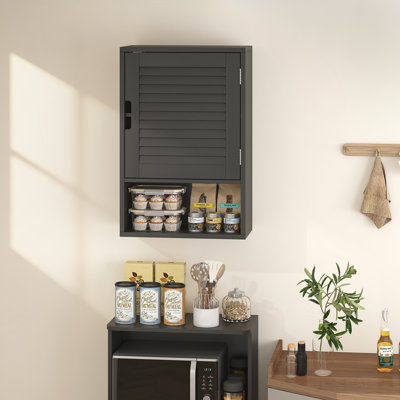 HOMCOM Bathroom Cabinet Wall Storage Shelves 40 x 20 x 60