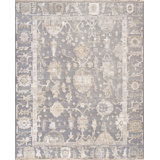 Oushak Hand Knotted Wool Oriental Area Rug in Gray/Wheat