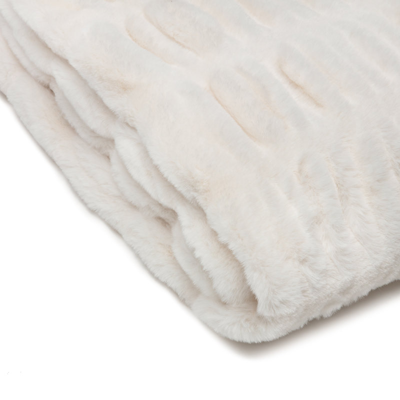 Cloud Faux Fur Reversible Toddler Throw Blanket