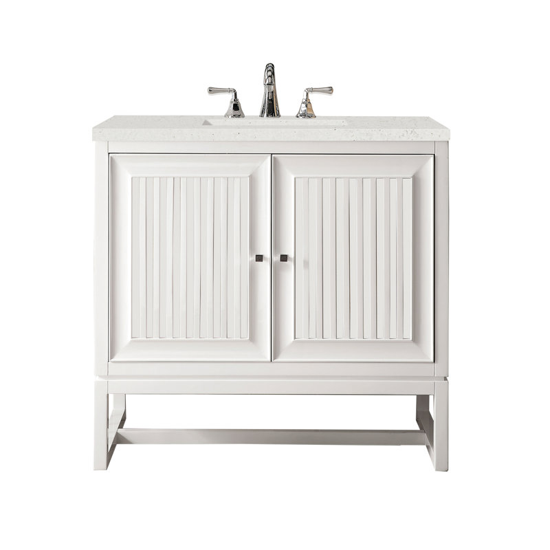Athens 36'' W Single Vanity, Lime Delight, 8" Widespread, Glossy White