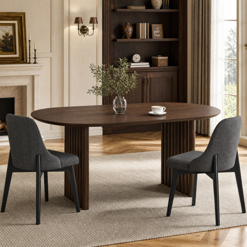 Tables de cuisine ovales 79 po Meriwether, 3 Pieces: Table, 2 Chairs