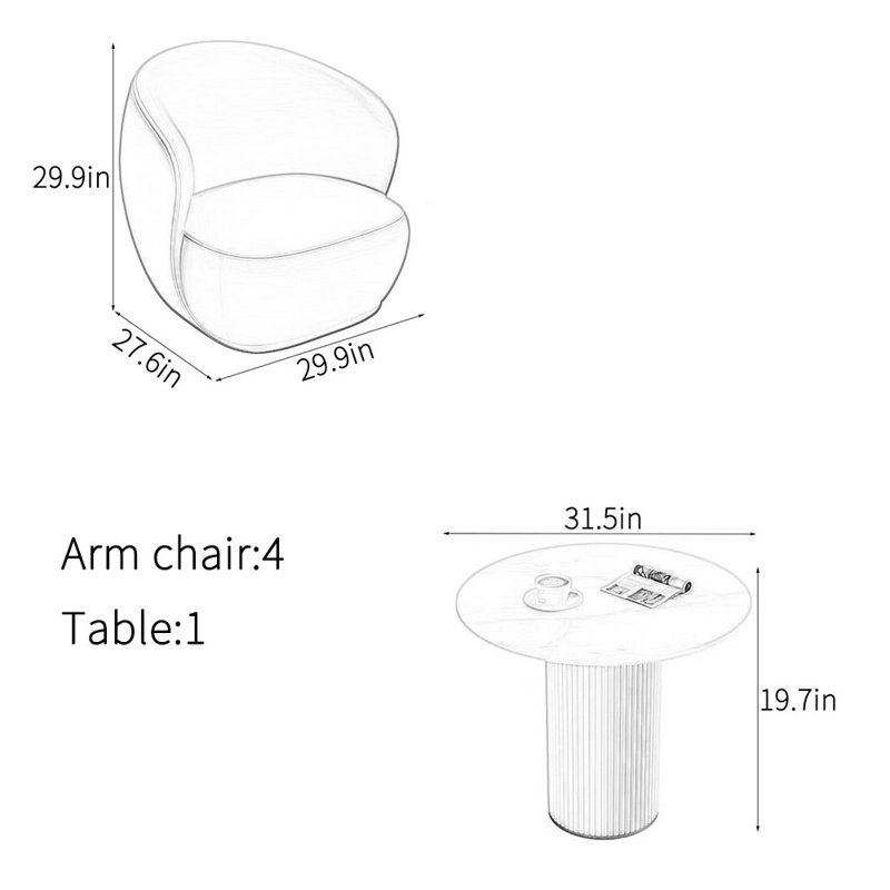 Ensemble de canapé de loisir luxueux et léger