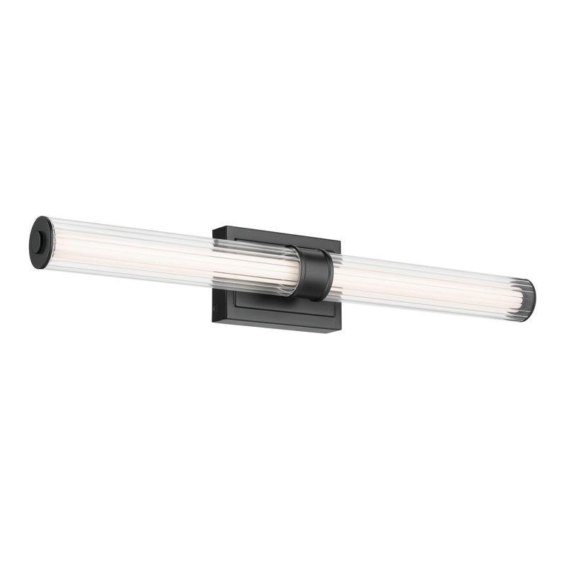 Barre de salle de bain 31 po avec DEL, Noir satiné