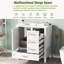 Meuble-lavabo simple 30 po avec lavabo en céramique, tiroirs et armoire à fermeture en douceur-310063296