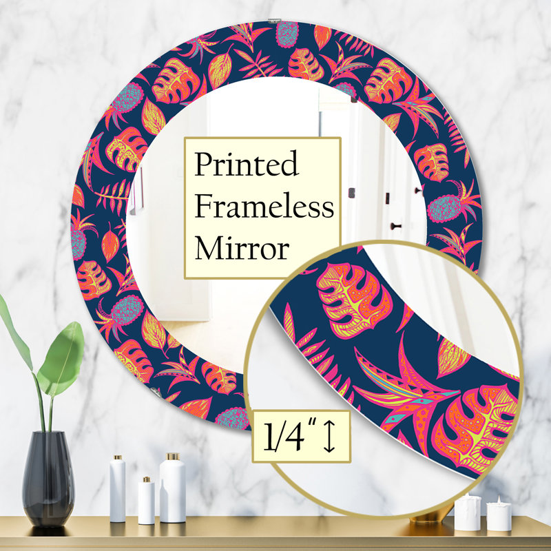 Miroir mural tropical Tropical Mood Pineapple 1, H 31,5 po x l po