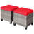 Amarley Polyethylene (PE) Wicker Outdoor Ottoman-694851664