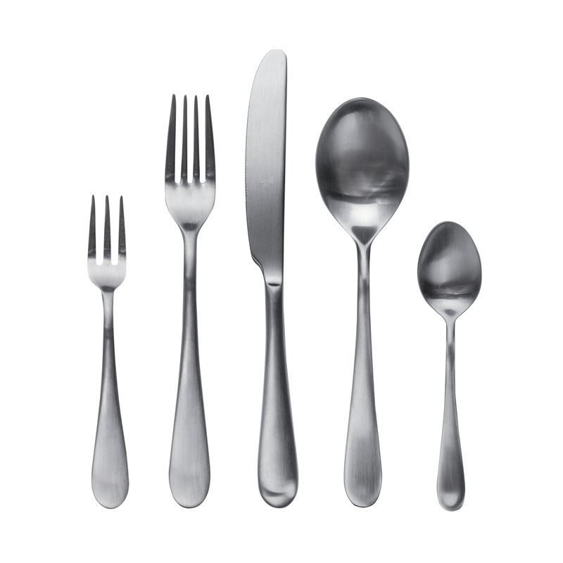 Natura 30 - Piece Stainless Steel Flatware Set - Service for 6, Silver