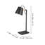 Lacey - lampe de table - finition noire structurée - abat-jour noir et blanc