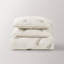 Ensemble de literie, courtepointe 100% coton, grand blanc sauge botanique