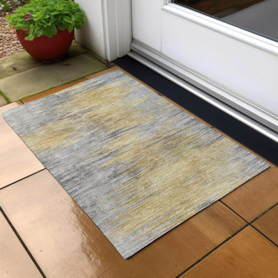 Lummus Flatweave Washable Abstract Indoor / Outdoor Rug