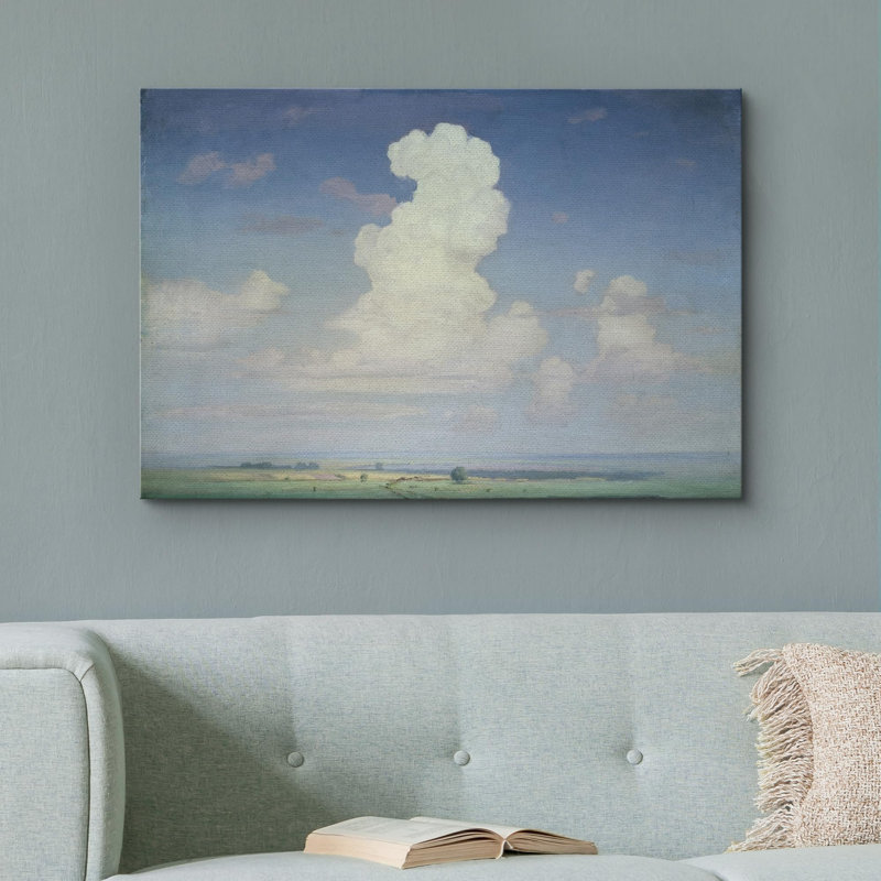 Nuage nuageux, illustrations, beaux-arts, paysage, Toile tendue, H 16 po x l 24 po