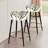Ensemble de 2 tabourets de bar abstraits crème et noir Zebra Harmony