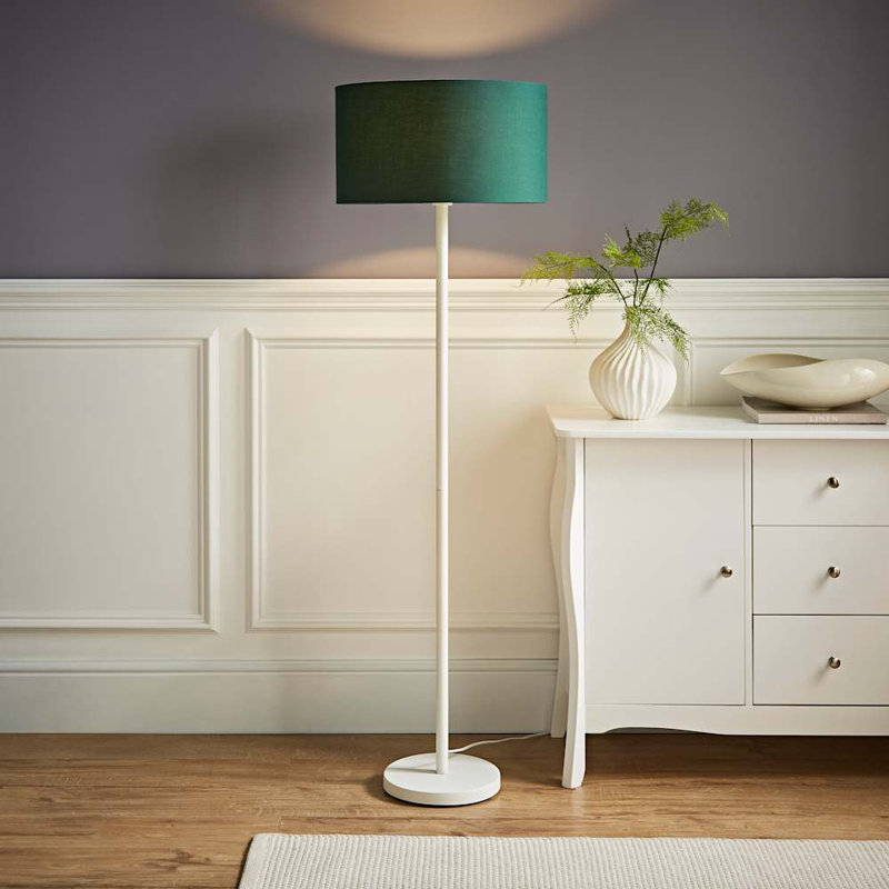 Romeir 148cm Matte Traditional Floor Lamp, Forest Green, No