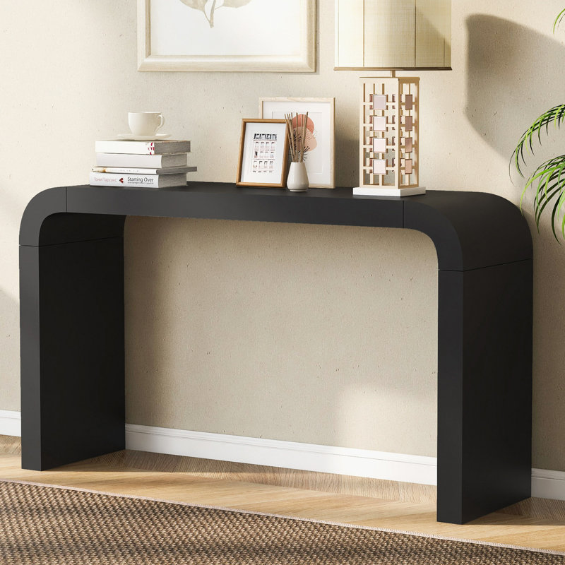 Table d'entrée minimaliste en acacia Vneer, Noir