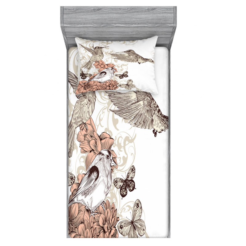 Microfiber Sheet Set, Twin Sheet Set with Fitted Sheet