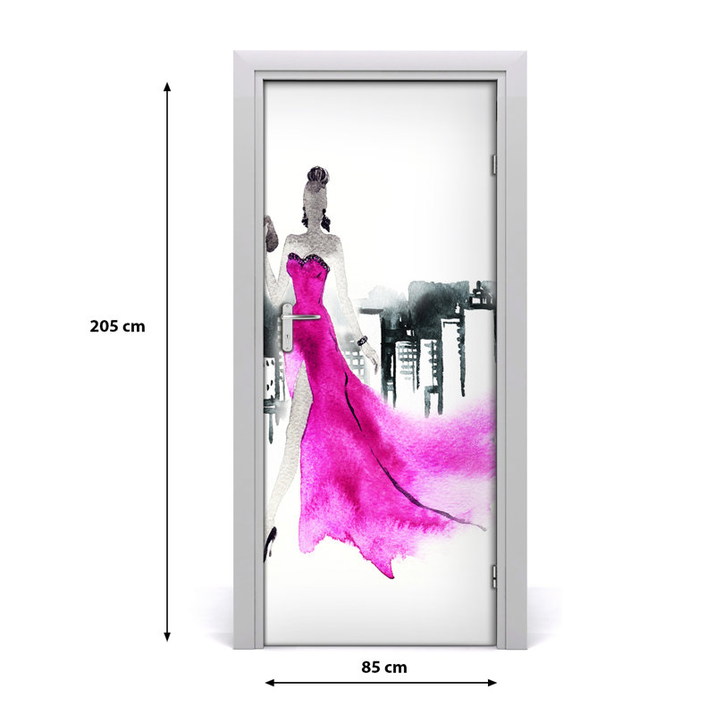 Fashion Illustration Door Decal