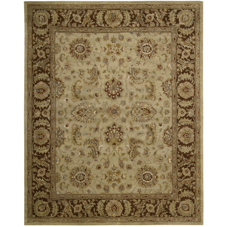 Tapis beige en laine touffeté à la main Delaware
