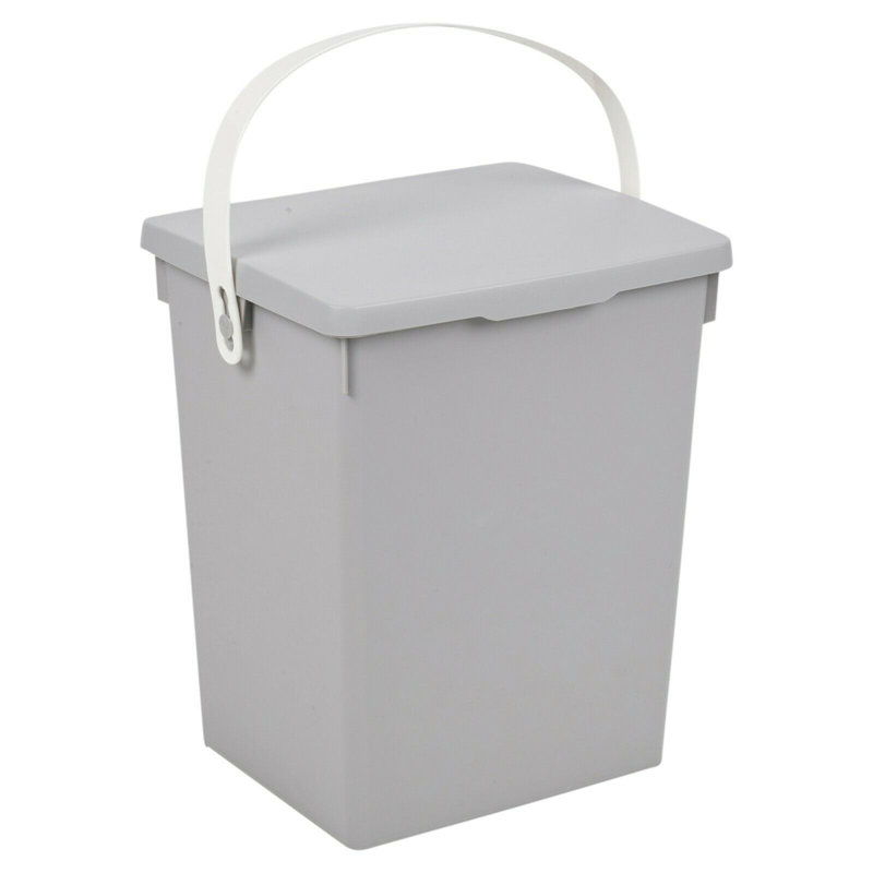 Eliott 5.5 Litre Recycling Bin, Beige/White