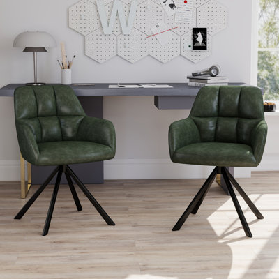 Office Swivel Chairs Comfy Desk Chair Modern Computer Task Chairs For Living Room/Bedroom/ Office Set Of 2