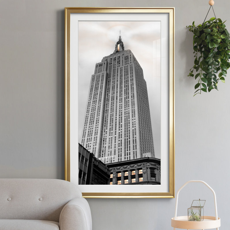 " Empire State Building ", Gold, 10.5" H x 18.5" W x 1.5" D
