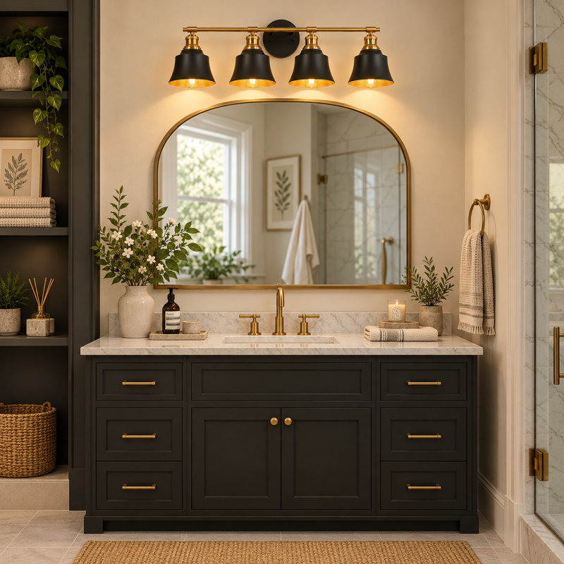 Dimmable 3-Light Bathroom Vanity Light, 4
