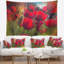 Tapisserie florale à motif de coquelicots rouges épais-28488130