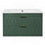 Meuble-lavabo mural avec lavabo en résine, armoire de rangement flottante avec 2 tiroirs, armoire de salle de bain en bois massif