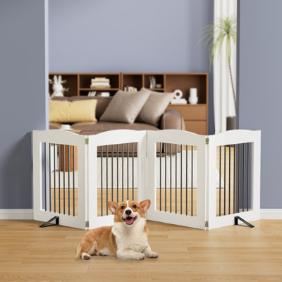 Barrières autoportantes pour chien, clôture pliable pour chien pour l'intérieur des escaliers, portes