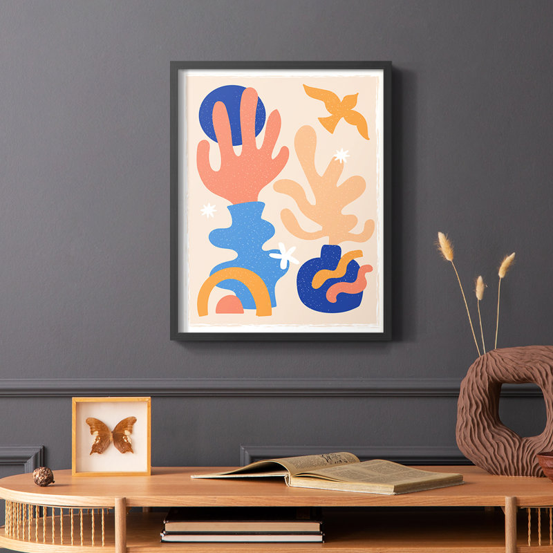 Matisse CDLXII, reproduction encadrée - bois massif, Cadre simple noir, H 28 po x l 22 po