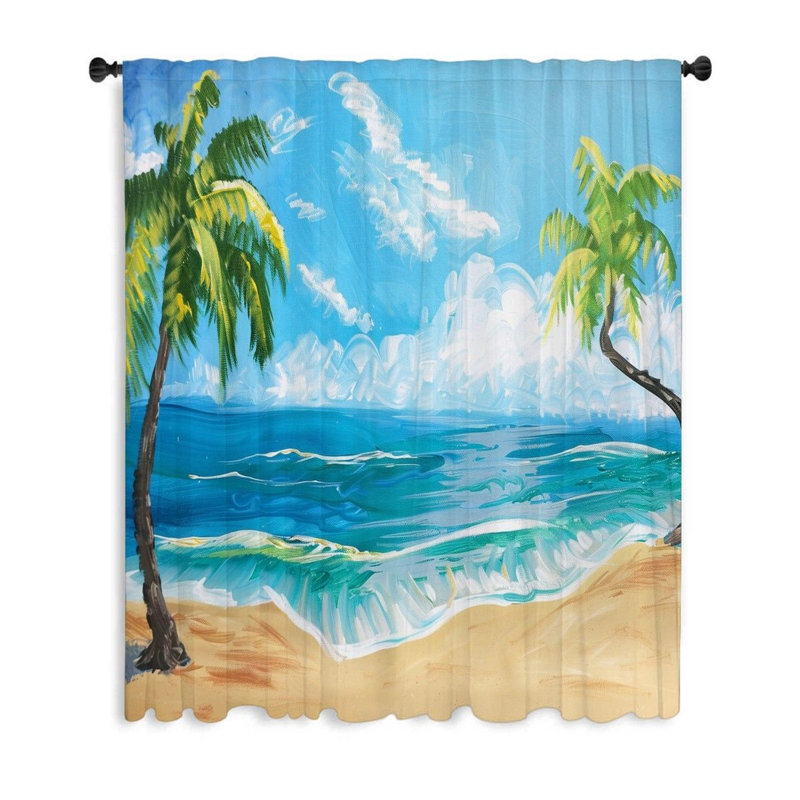 Panneau de rideau transparent Dekorion, L 50 po x L 96 po
