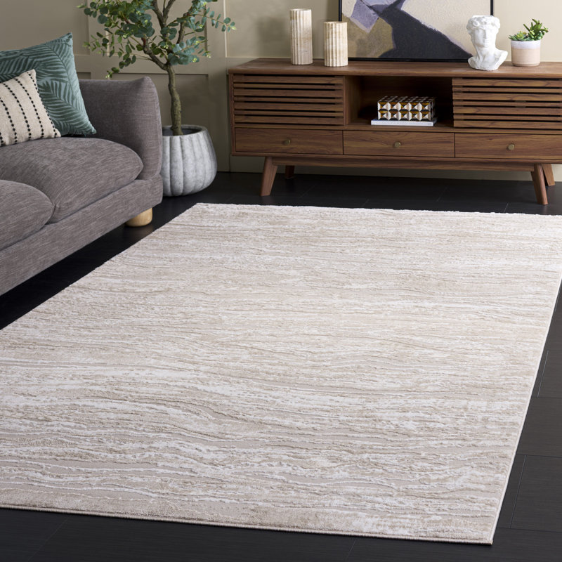 Earby Performance Abstract Rug, Rectangle 5'3" x 7'6"