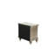 Armoire de chevet à finition argentée pour chambre à coucher - Table de chevet avec rangement à 2 tiroirs de style contemporain et fonctionnel 2