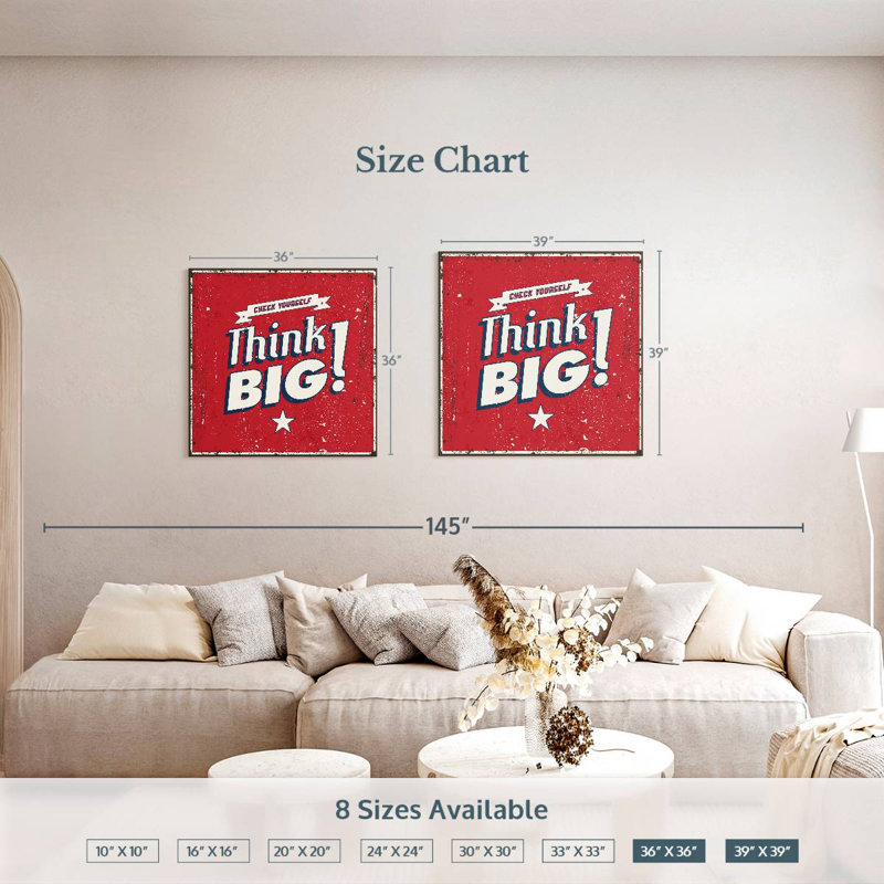 Tergel «Think Big», typographie