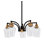 Easton 5 Light Downlight Chandelier With 5" Clear Bubble Glass