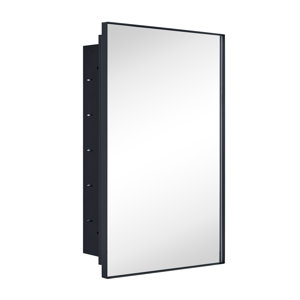 Recessed Framed Medicine Cabinet Mirror Fixed