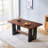 Compact Two-Tone Walnut & Black Dining Table