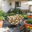 40.2 Inches Round Log Rack With Cover