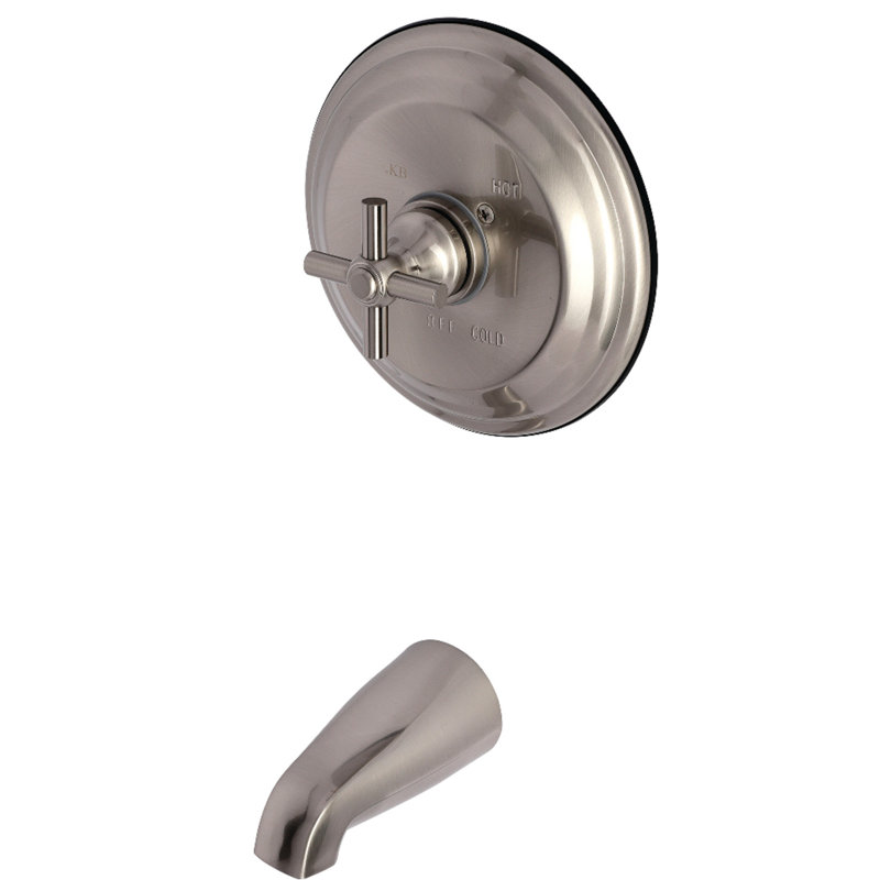 Kingston Brass Single-Handle Pressure Balanced Tub Faucet, Brushed Nickel