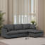 Canapé modulaire avec repose-pieds Chenille-114344392