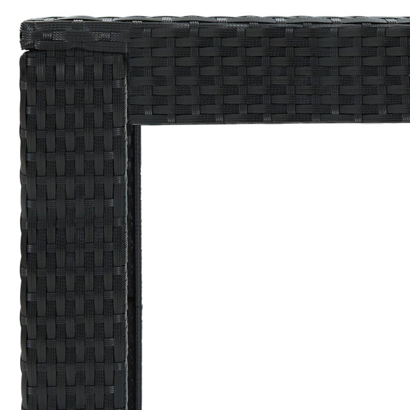 Matériau de la structure de bar en métal VidaXL, Cadre noir / coussin crème