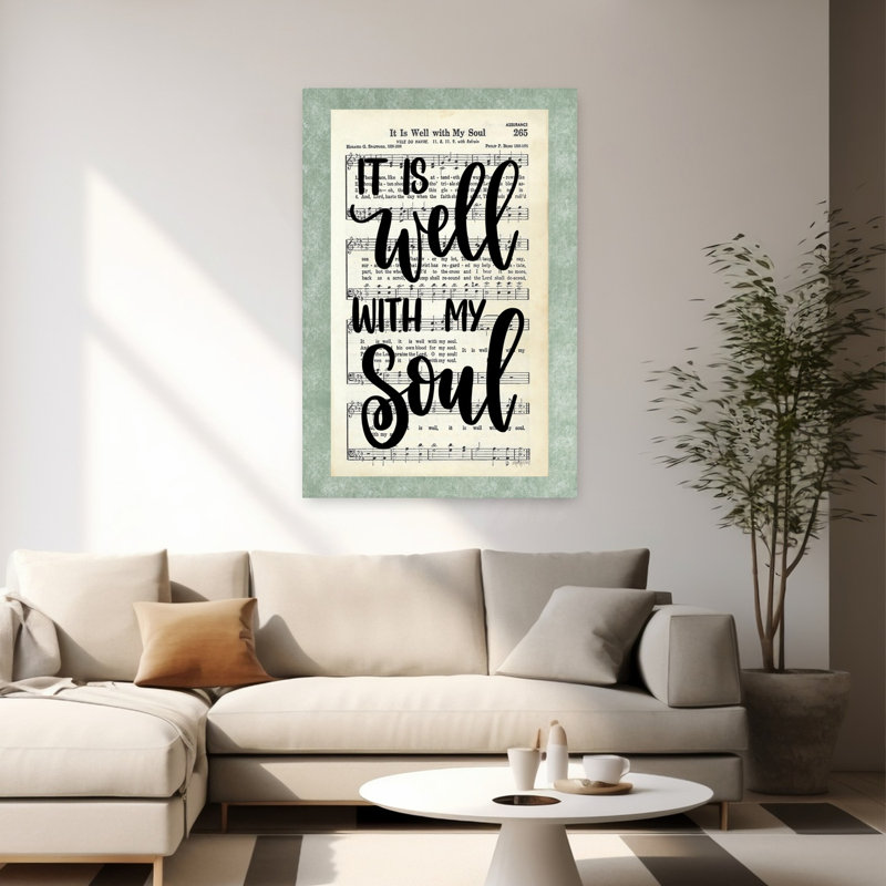 «It Is Well With My Soul», art contemporain abstrait, H 60 po x l 40 po