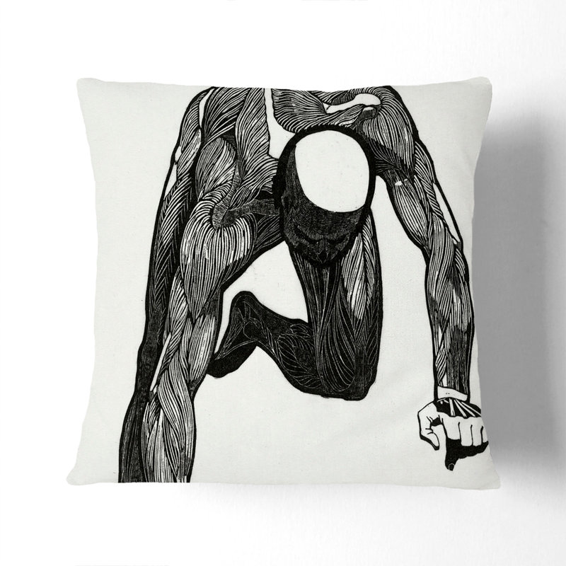 Anatomical Study of a Man Vol.12 Scatter Cushion, 40cm H x 40cm W x 15cm D